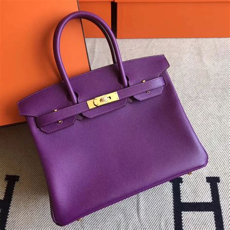 hermes purple handbag